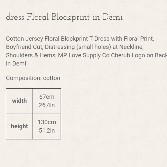 Magnolia Pearl Floral Blockprint Tee Dress, Demi OS - Picture 5 of 11